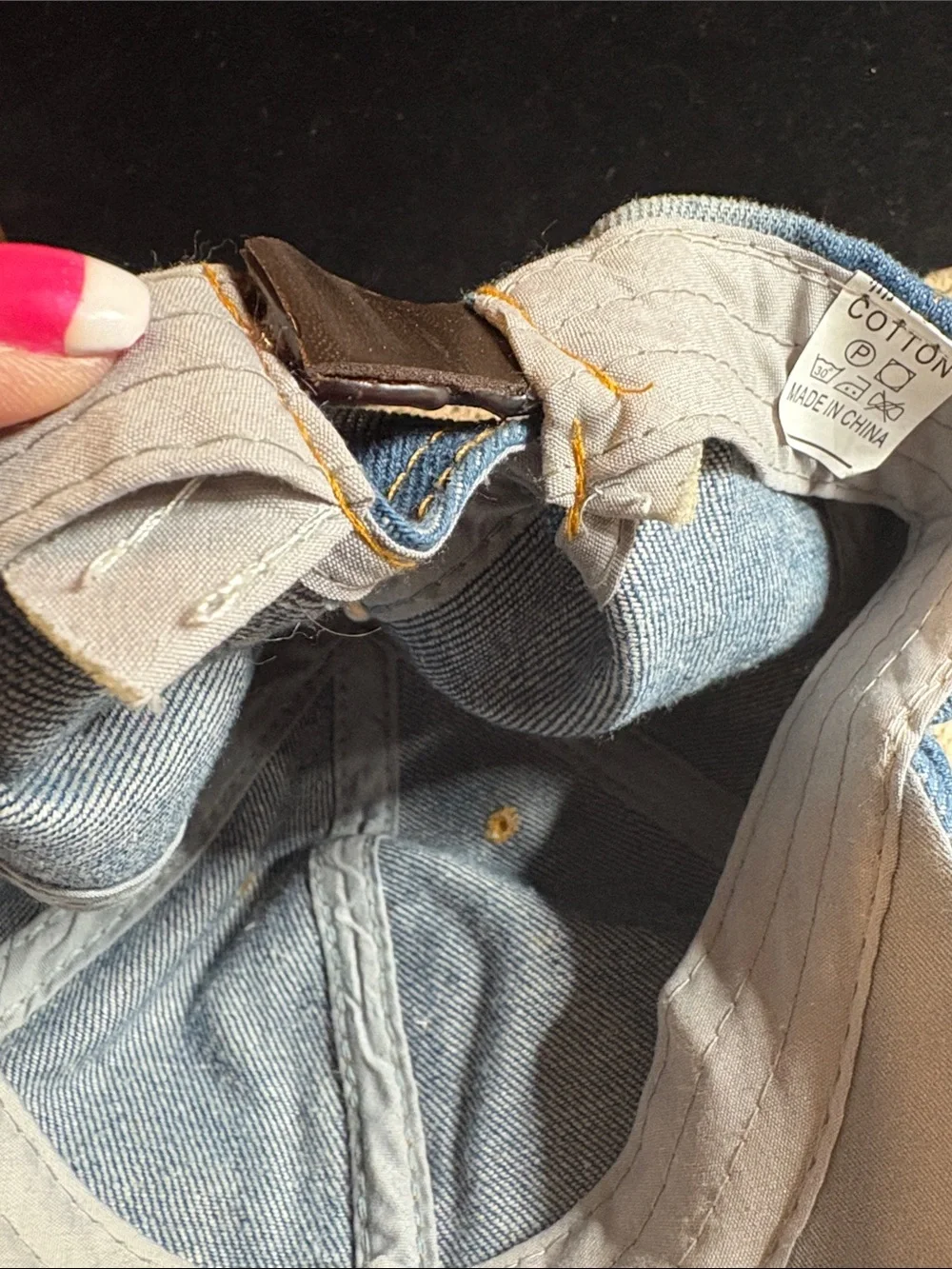 Source Unknown denim baseball